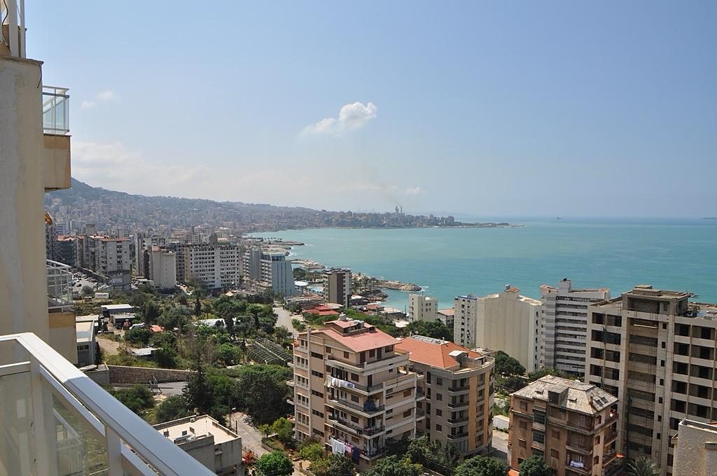 The Jounieh coastline and bay seen from a Leone Residence balcony